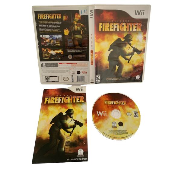 Real Heroes: Firefighter Nintendo Wii, 2009 Complete With Manual - Picture 1 of 5